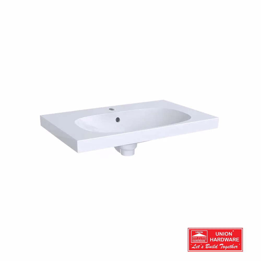GEBERIT ACANTO WASHBASIN W SHELF SURFACE 75CM