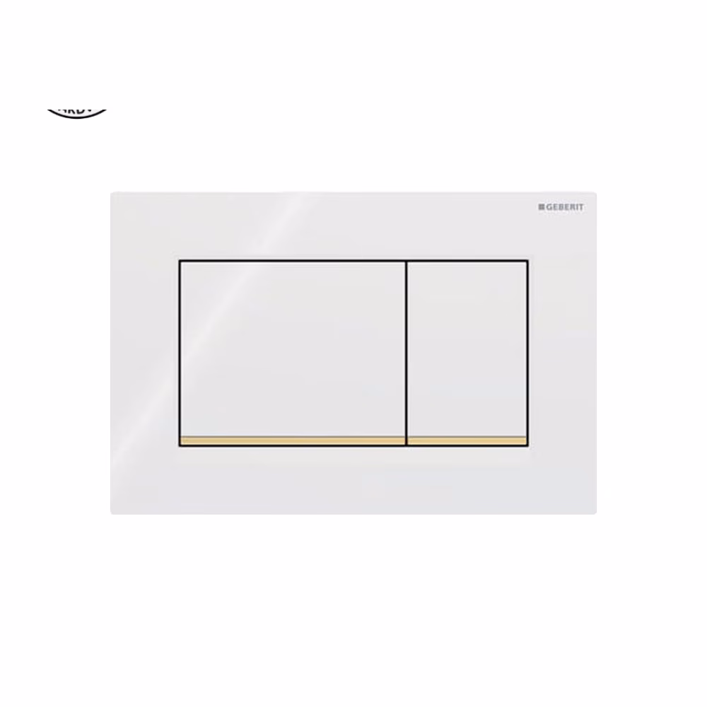 Geberit Sigma30 Actuator Plate White N Gold Dual