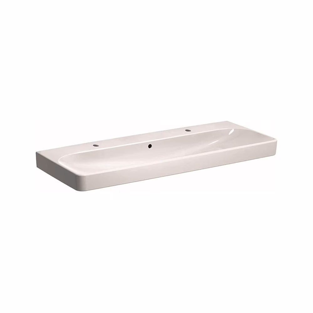Geberit Smyle Basin White 120cm 2 Tap N 1 Trap Hle