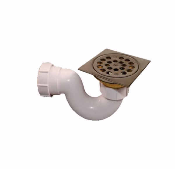 Hc Shower Trap Sqr Pvc Waste Brass Outlt