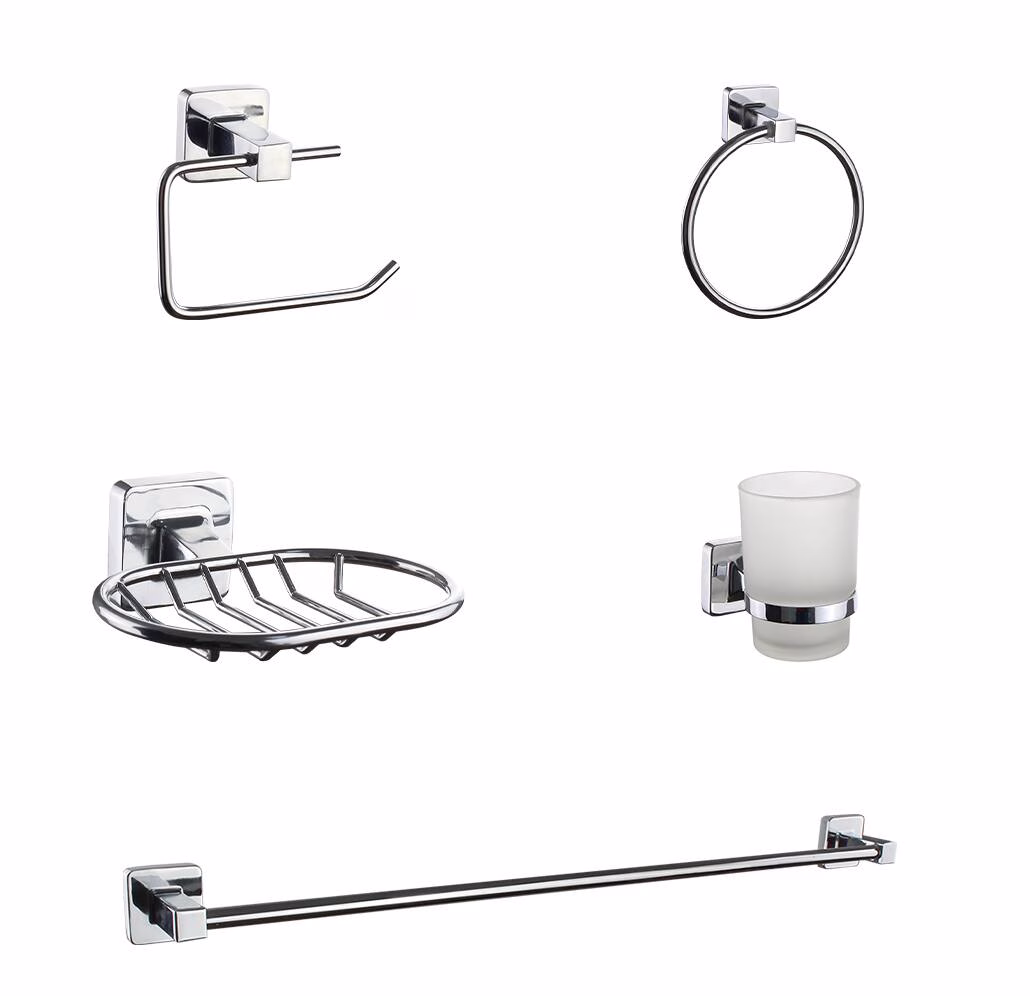 HC SQR SQU5PC 5 PIECE BATH ASSESSORY SET