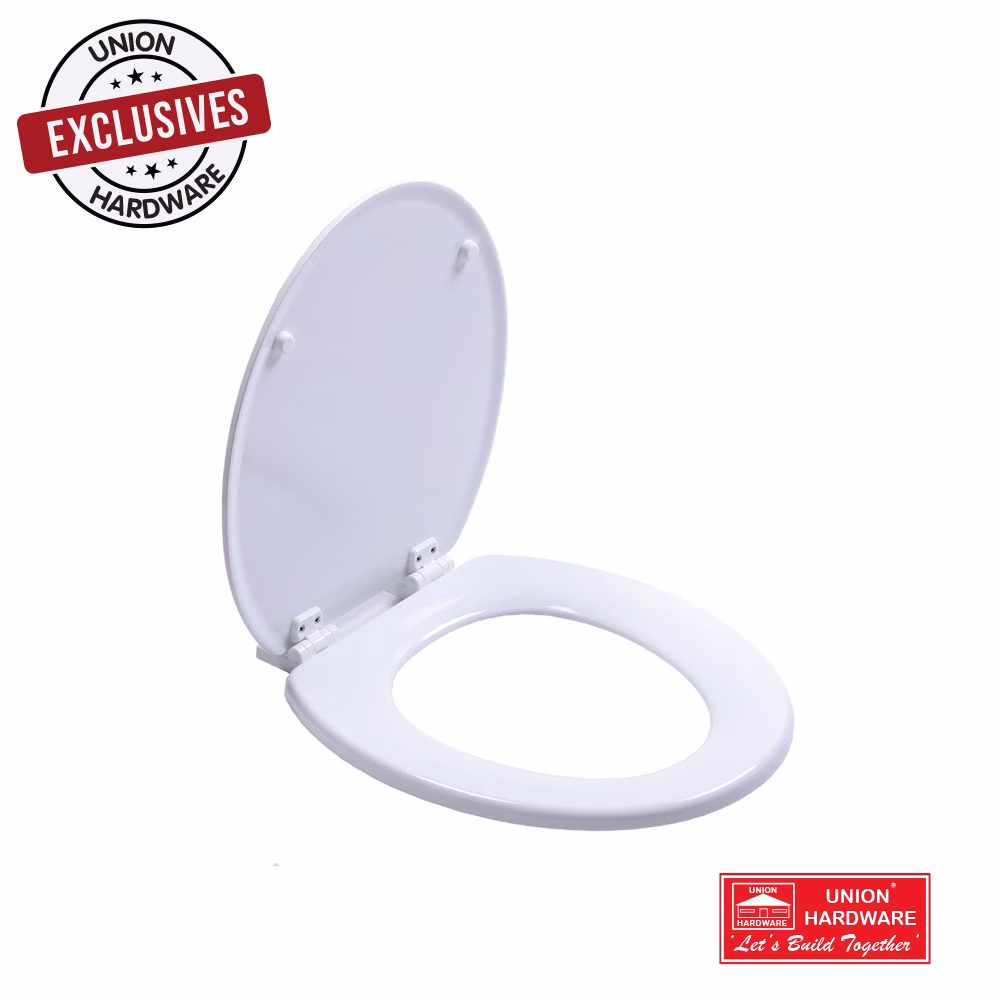 HC TOILET SEAT WHITE MDF NYLON HINGE