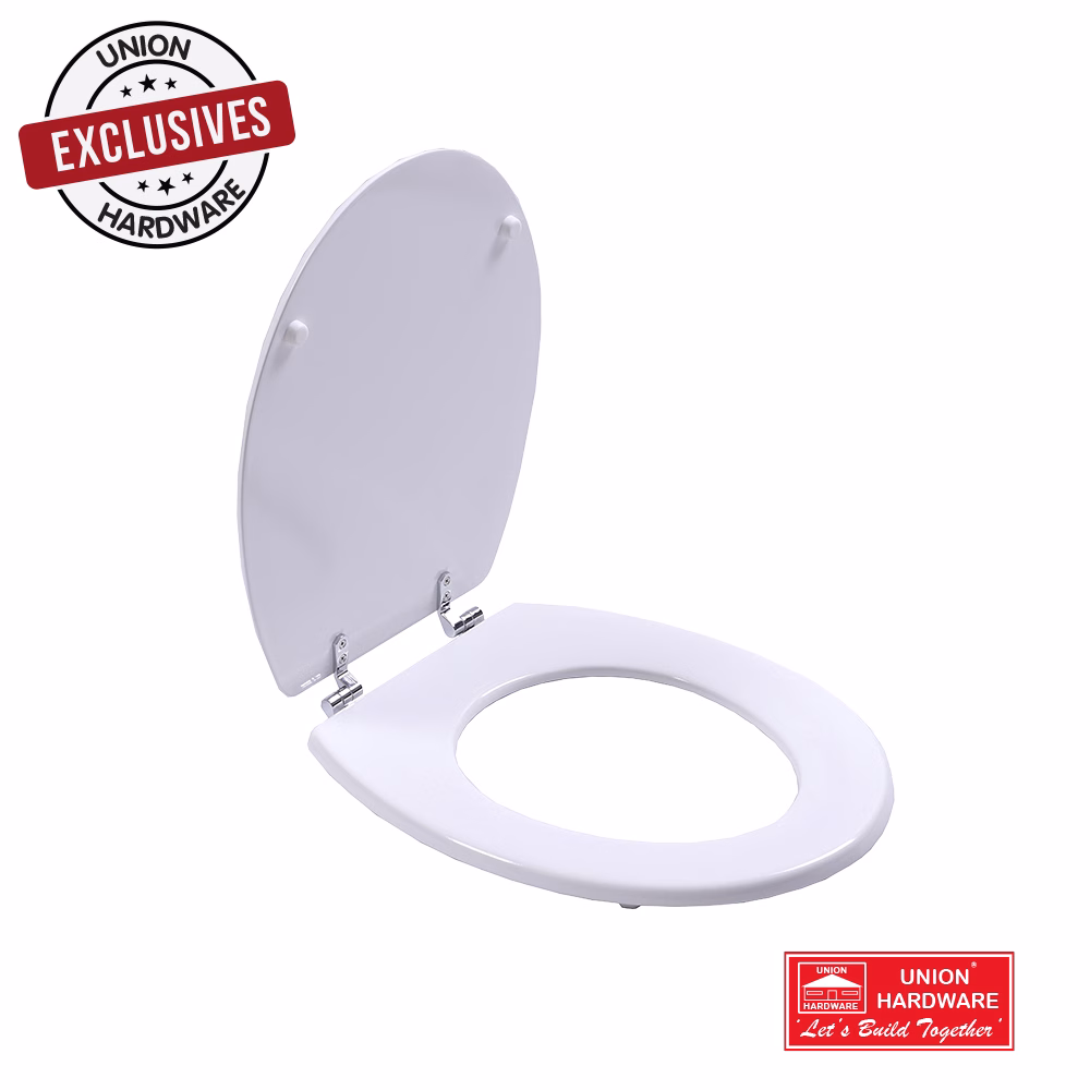 HC TOILET SEAT WHITE MDF ZINC HINGE