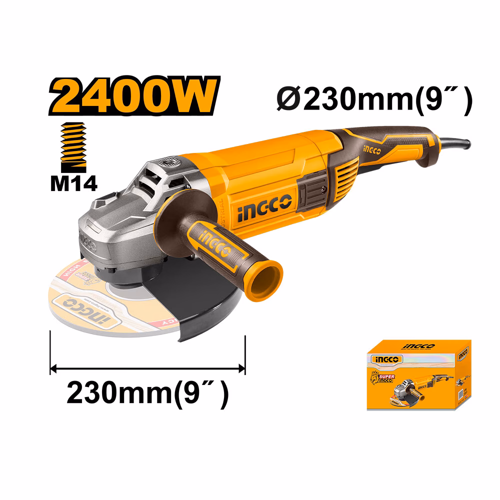 Ingco Angle Grinder 2400w (230mm) 9in