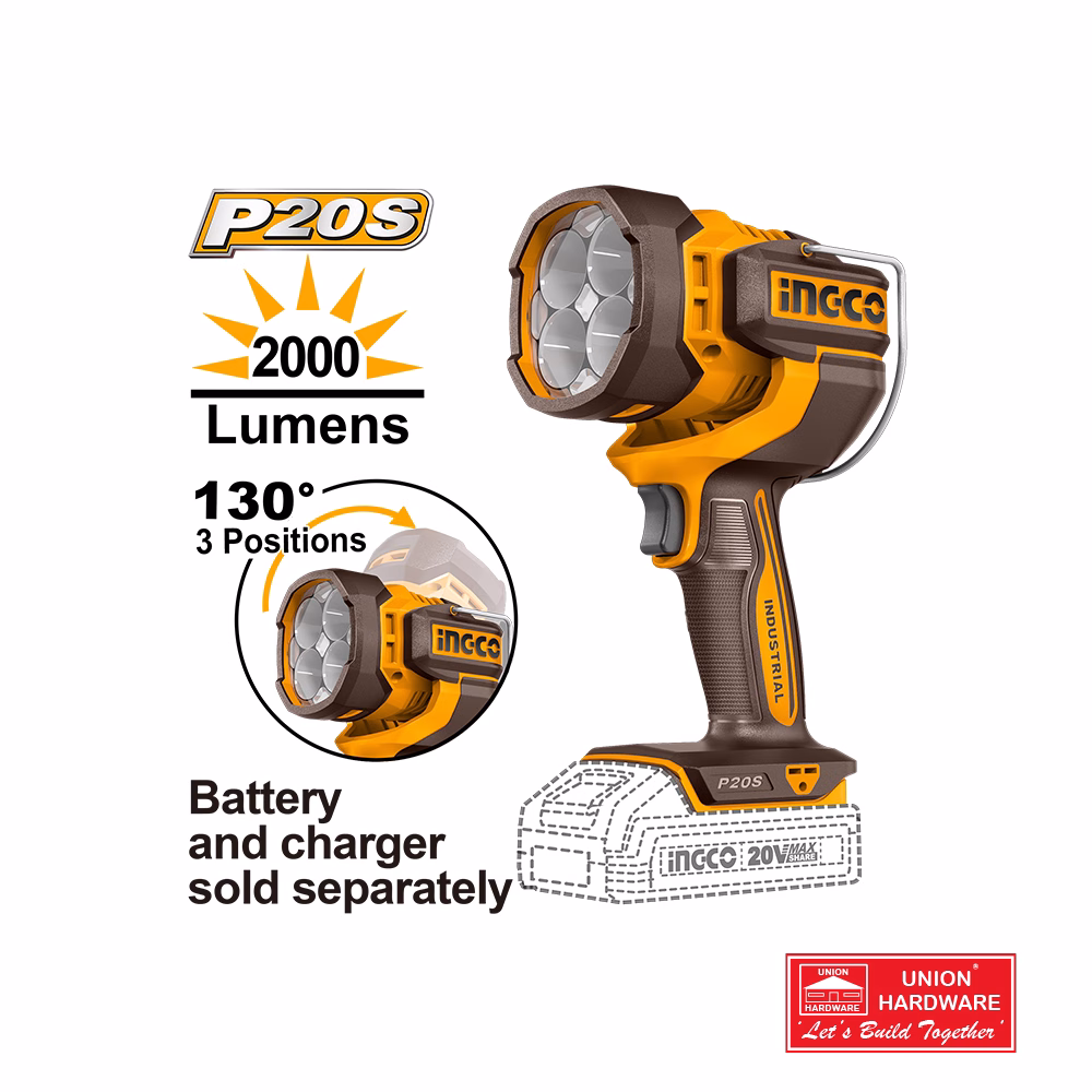 INGCO LI ION CORDLESS WORK LAMP 20V