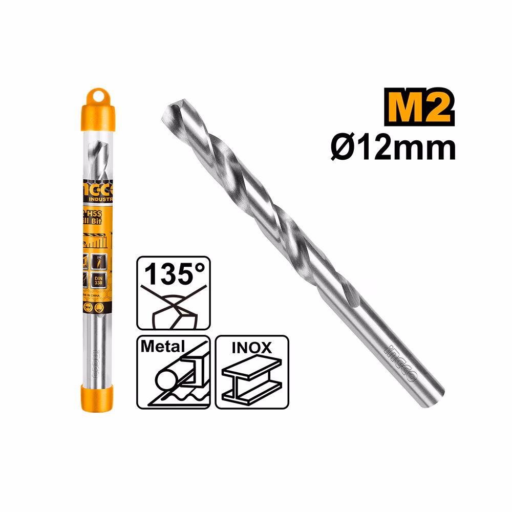 Ingco M2 Hss Drill Bit 12mm