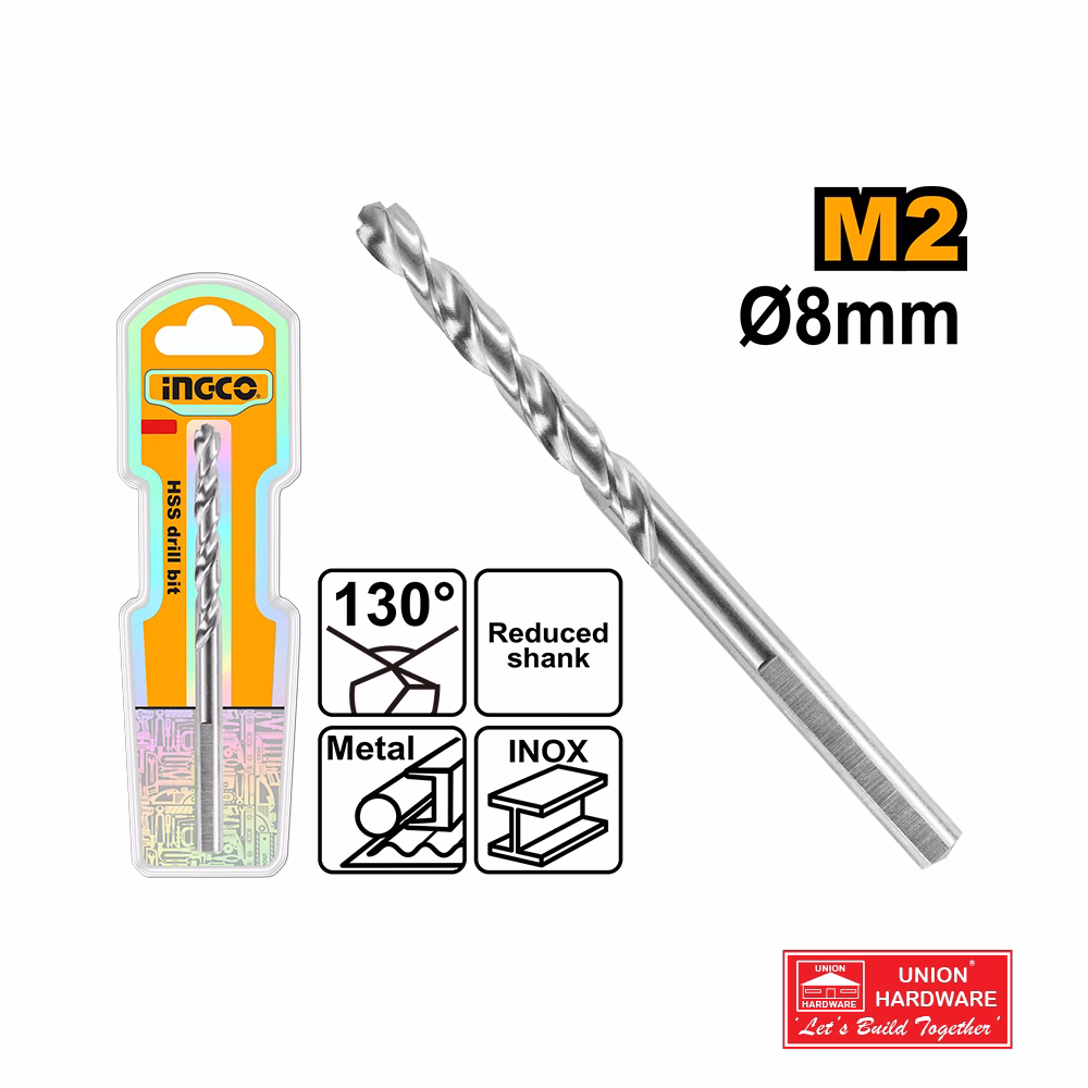 INGCO M2 HSS DRILL BIT 8MM