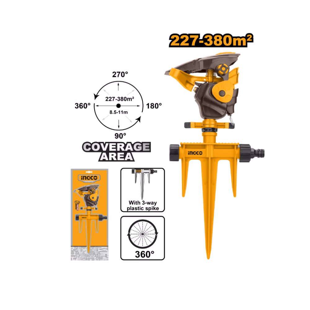 Ingco Plastic Auto Gear Sprinkler