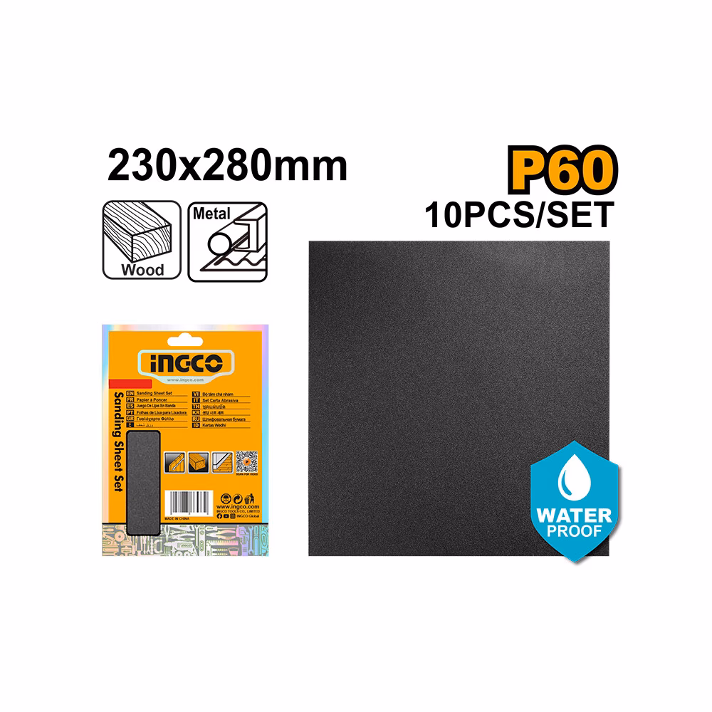 Ingco Waterproof Sandpaper 230x280mm E