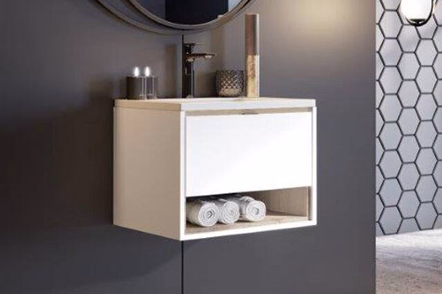 ITALTECH T600 WHITE VANITY BASIN 600X380