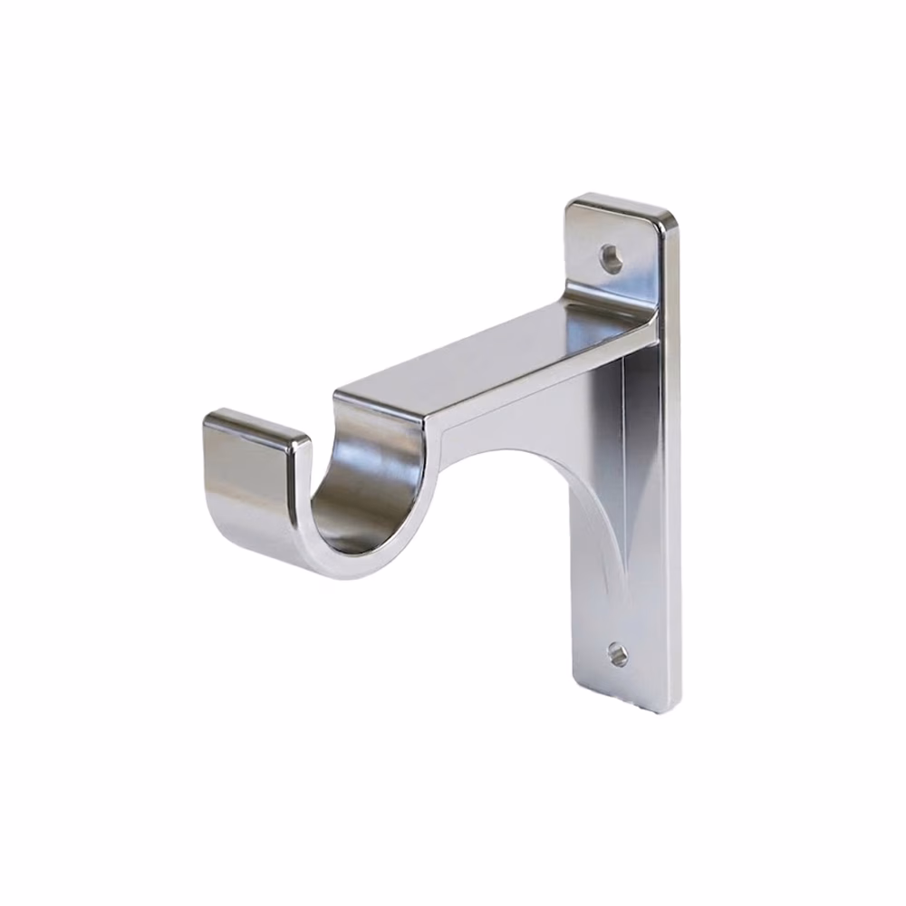 Kc Bracket 25mm Single Plastic Chrome 2 P/Pack
