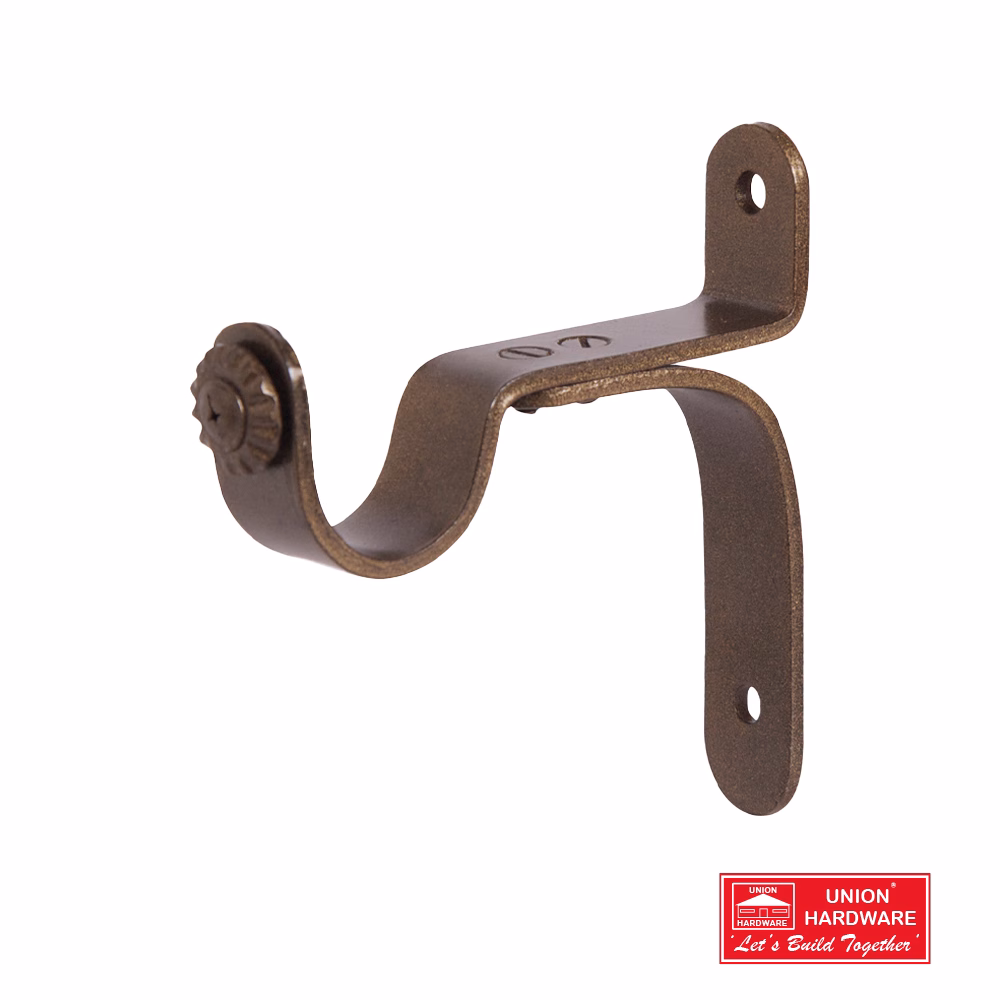 KC BRACKET FLAT 25MM SINGLE ANTQ BRONZE 2 P/PACK