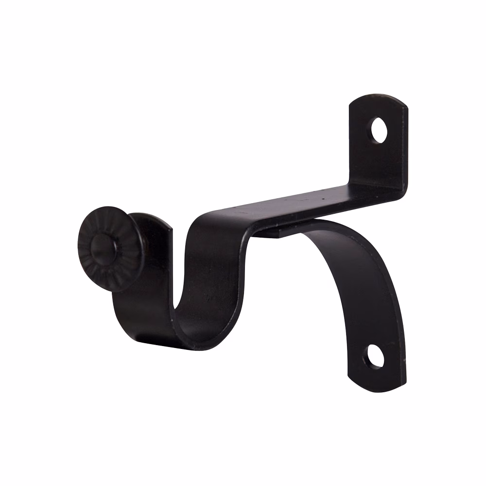 Kc Bracket Flat 25mm Single Black 2 P/Pack