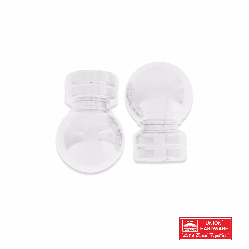 KC CHROME CAFE BALL FINIALS 2 P/PACK