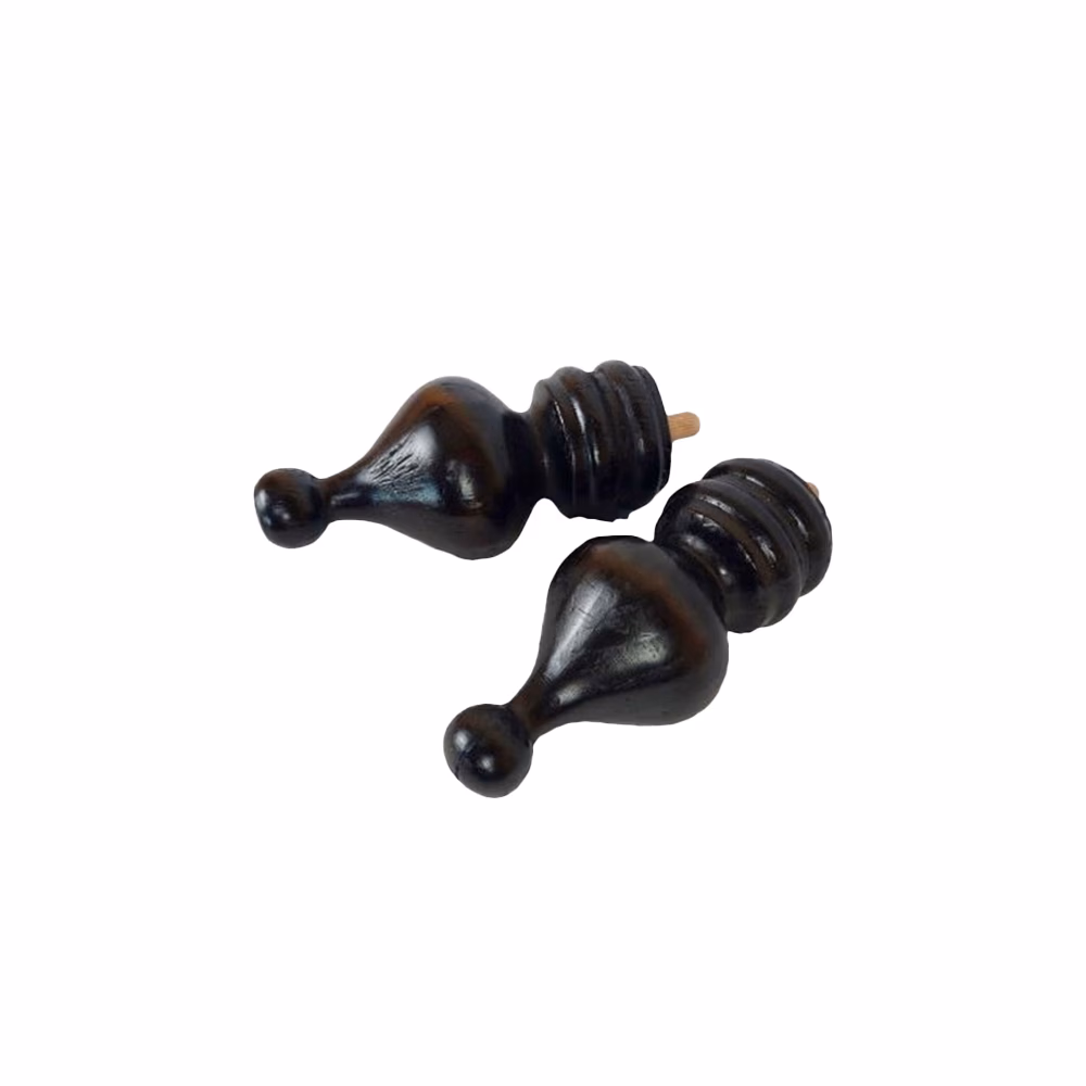 Kc Sherwood Dark Wood Finial 35mm 2 P/Pack
