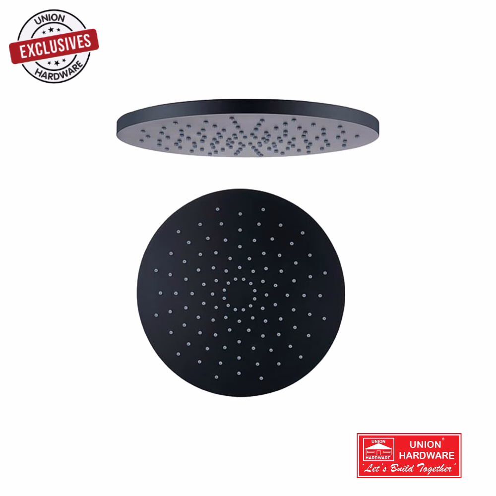 MES MEILA BLK ROUND SHOWER HEAD 245MM