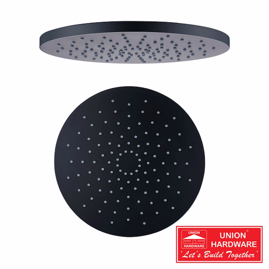 MES MEILA BLK ROUND SHOWER HEAD 245MM