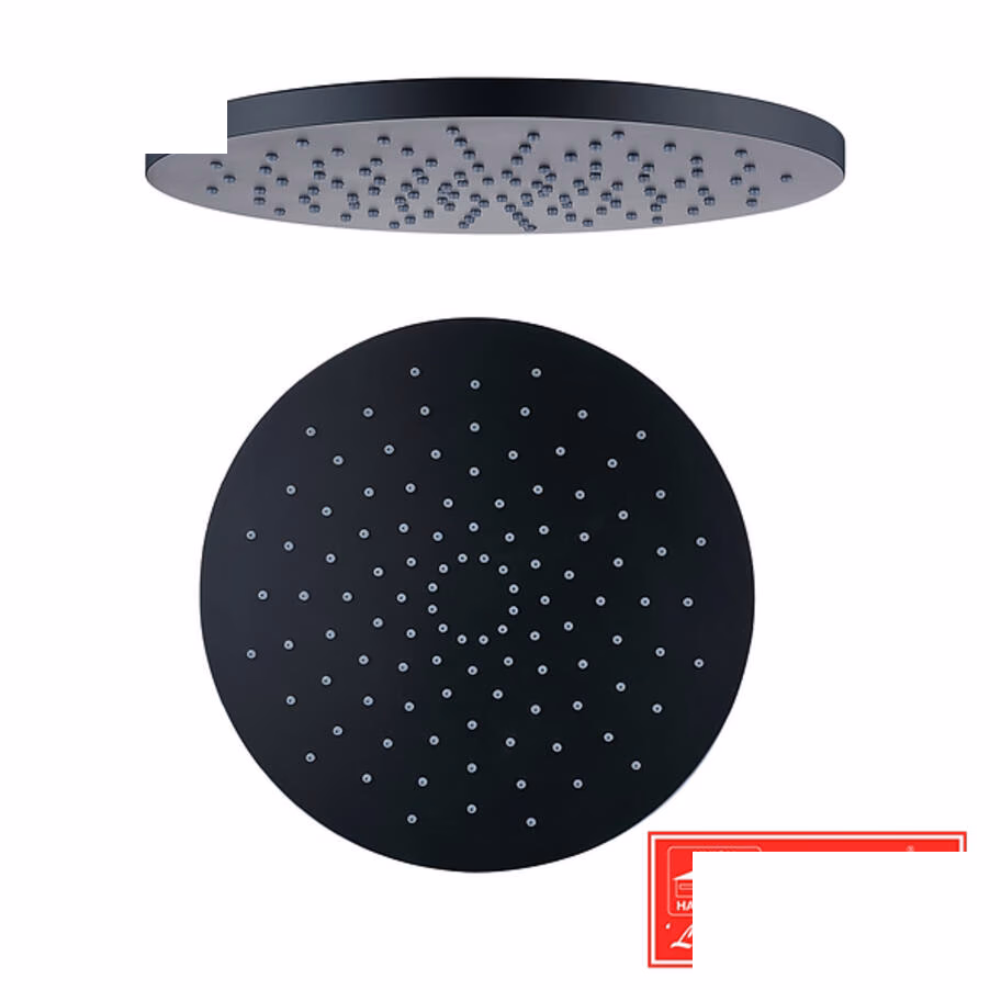 Mes Meila Blk Round Shower Head 245mm