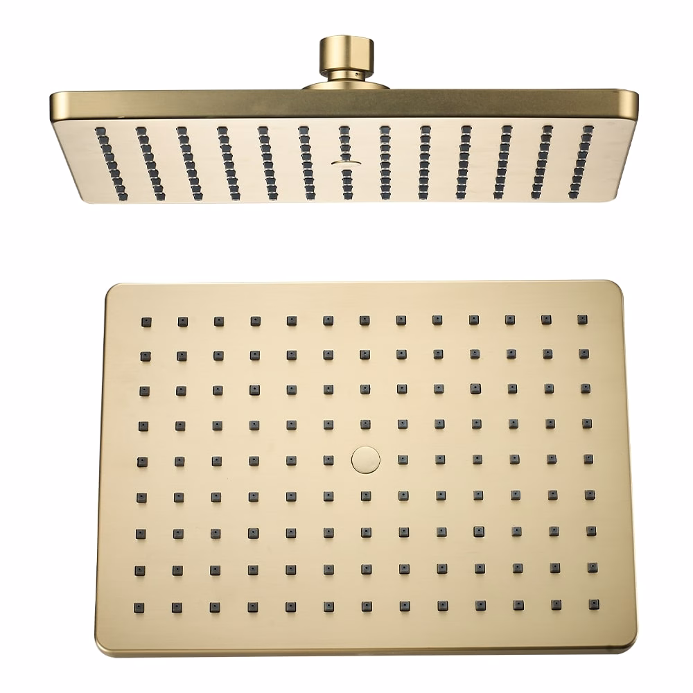 MES MIELA SATIN BRASS SHOWER ROSE 1 FNCTN 285X195