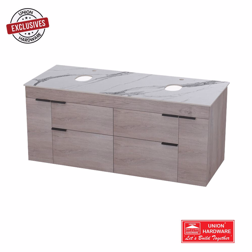 MONTERO 1200M OAK VANITY N POLARIS TOP EXCL BASIN