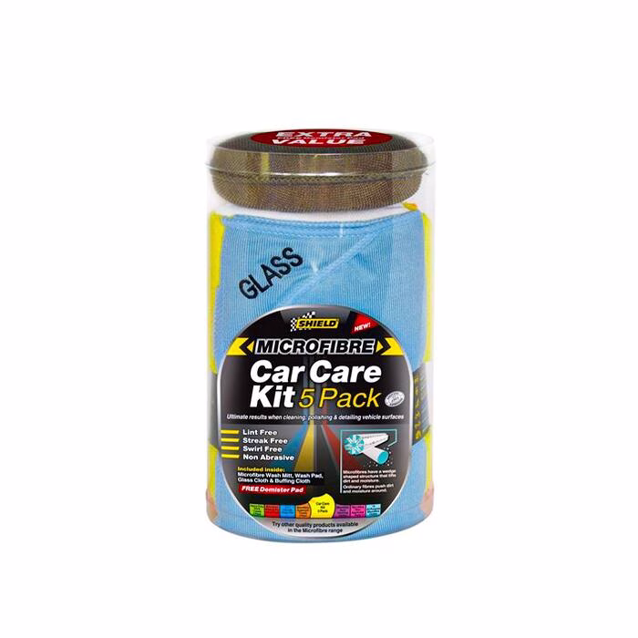 SHIELD MICROFIBRE CAR KIT 5PACK