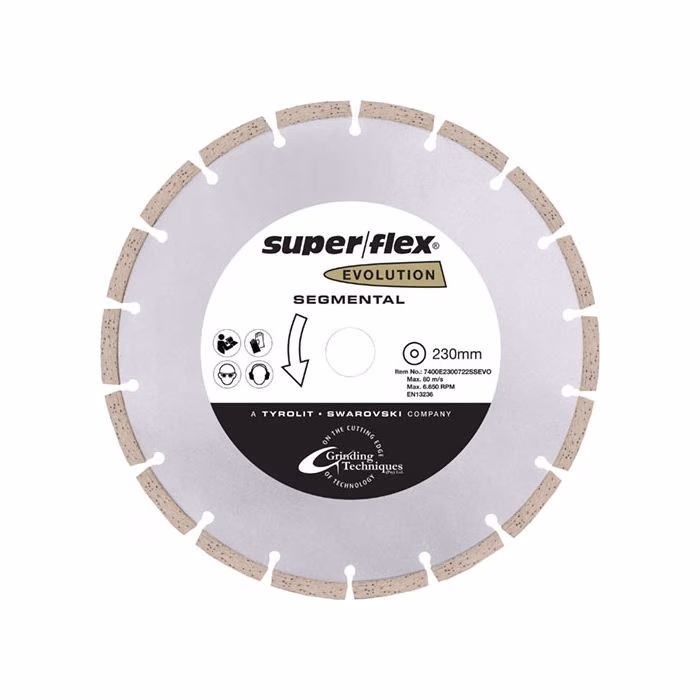 Superflex 230mm Diamond Saw Blade Cutting