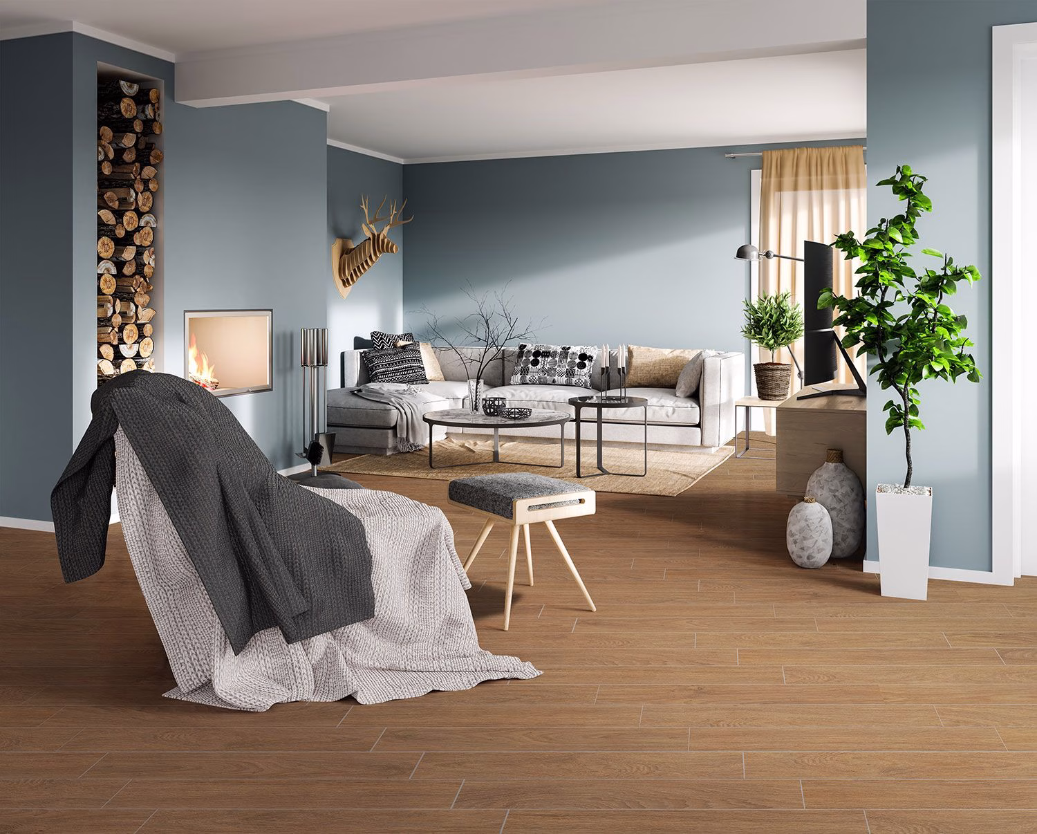 TILE HERITAGE WALNUT ECO 195X1195 3.029M