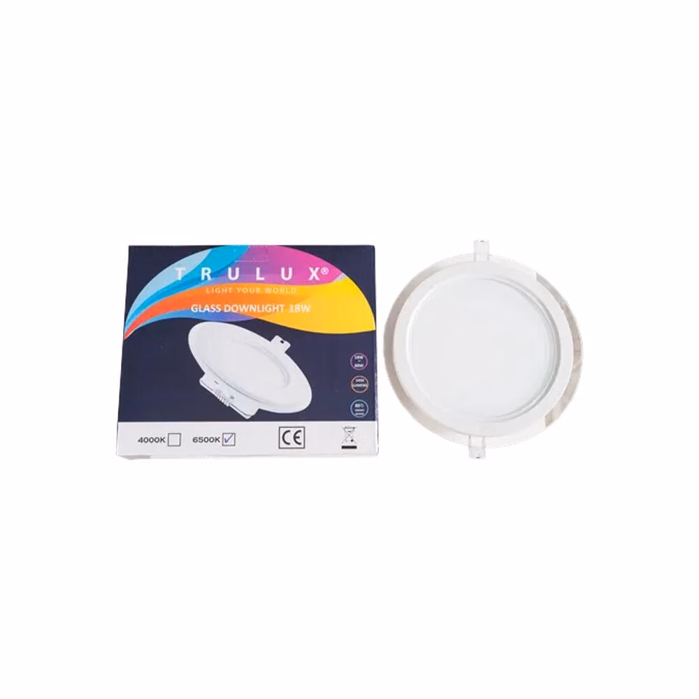 Trulux Glass Downlights 18w 4000k 200mm