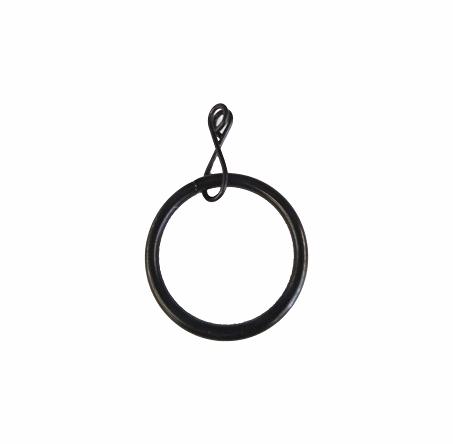 UNION CURTAIN RING MATT BLACK 28MM