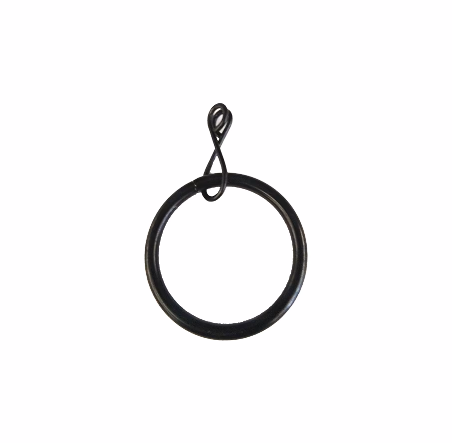 Union Curtain Ring Matt Black 28mm