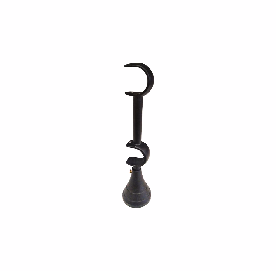 UNION CURTAIN ROD DOUBLE BRACKET MATT BL
