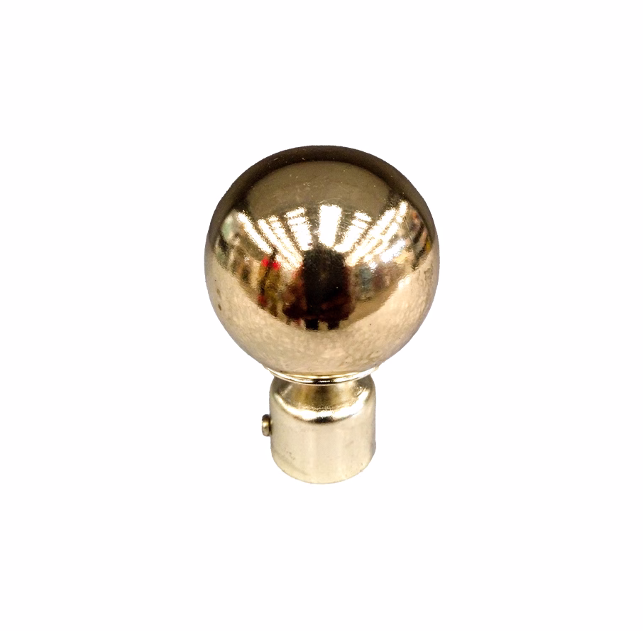 UNION CURTAIN ROD FINIAL DOME GOLD