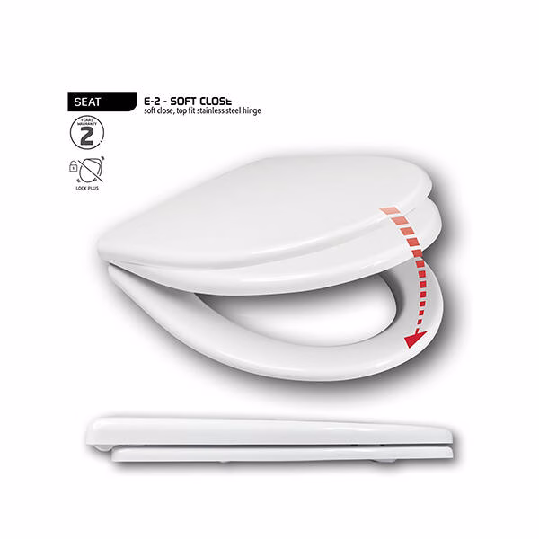 WIRQUIN E-2 TUF TOILET SEAT WHITE 1.4KG