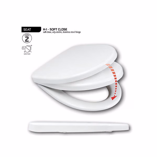 Wirquin H1 Soft Close Tuf Tlseat White 1