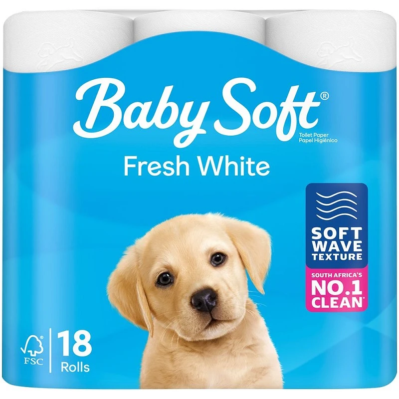 Baby Soft Fresh White Toilet Paper – 18 Rolls