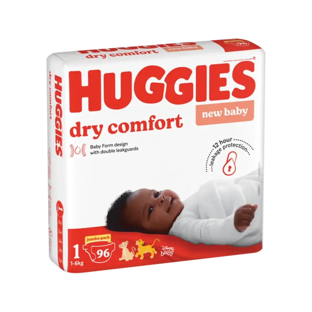 Huggies Dry Comfort Nappies/Diapers Size 1 - 96 pack