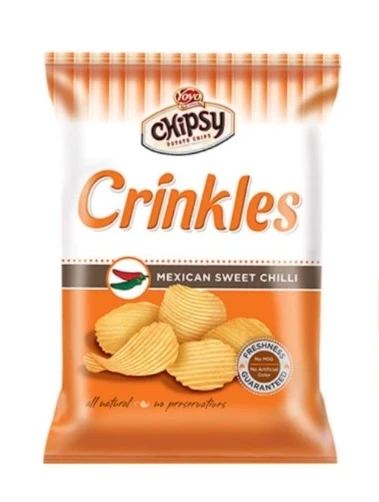 Yoyo Chipsy Crinkles Mexican Sweet Chilli Flavoured Potato Chips 125g