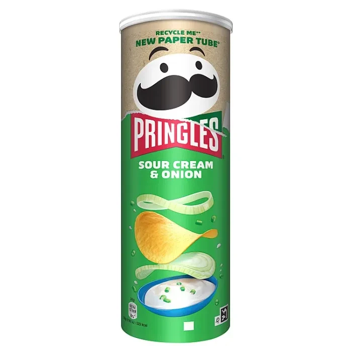 Pringles Sour Cream & Onion Flavoured Savoury Snack 165g