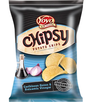 Yoyo Chipsy Caribbean Onion & Balsamic Vinegar Flavoured Potato Chips 105g