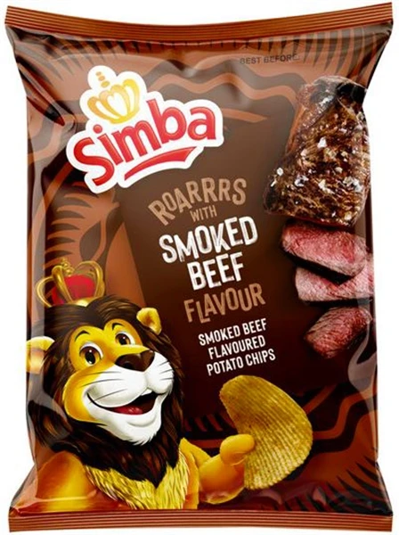 Simba Smoked Beef Flavoured Potato Chips 120g