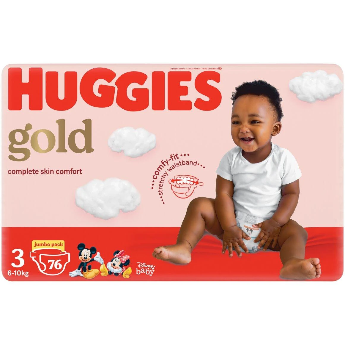 Huggies Gold Nappies/Diapers Jumbo Size 3 - 76 pack